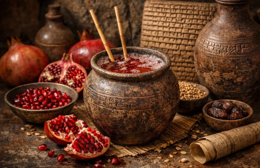 Sumeryjskie piwo z granatu kaš z owocem granatu – funkcjonalny napój zbożowo-owocowy Mezopotamii