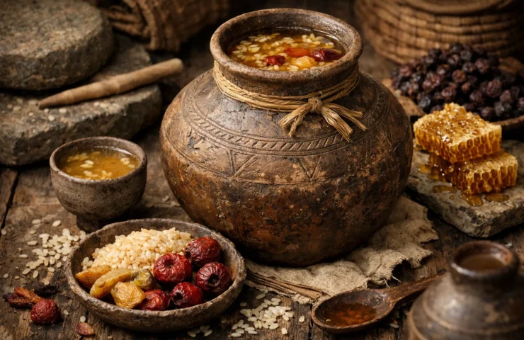 🏺 JIAHU（贾湖酒）– prehistoryczny napój fermentowany w iGulu Ryżowo–miodowo–owocowy ferment stołowy inspirowany Chinami neolitycznymi (7000–6600 p.n.e.)