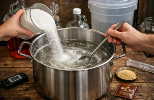 Rozpuszczanie cukrów przed zadaniem do nastawu fermentacyjnego