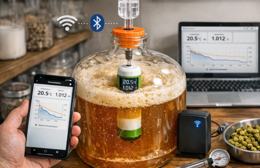 Zastosowanie Smart hydrometru + termometru Wi-Fi/Bluetooth w fermentacji