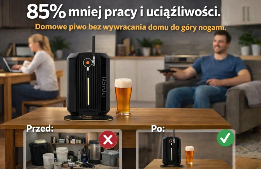85% mniej pracy i uciążliwości. Domowe piwo bez wywracania domu do góry nogami.