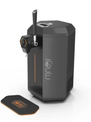 iGulu S1 Neo inteligentny fermentor domowy widok pod kątem z kranem i tacką ociekową