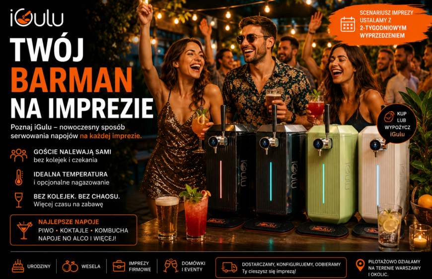 iGulu na imprezie — Twoja własna strefa napojów, Twoje receptury, Twoja historia 🍹✨