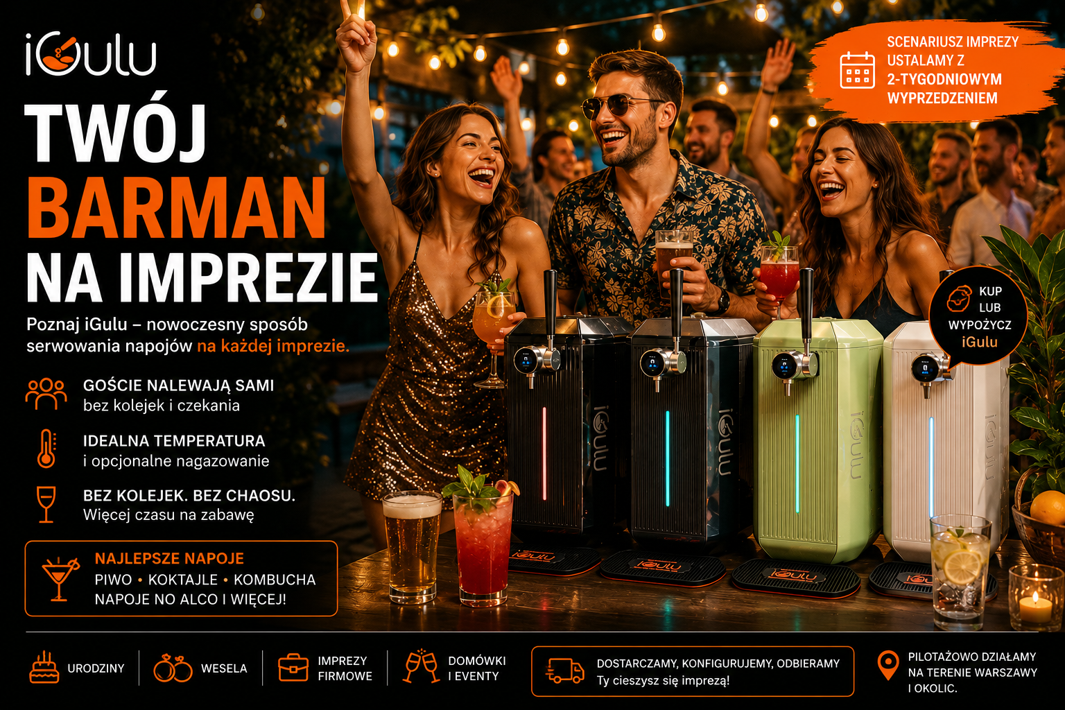 iGulu na imprezie — Twoja własna strefa napojów, Twoje receptury, Twoja historia 🍹✨