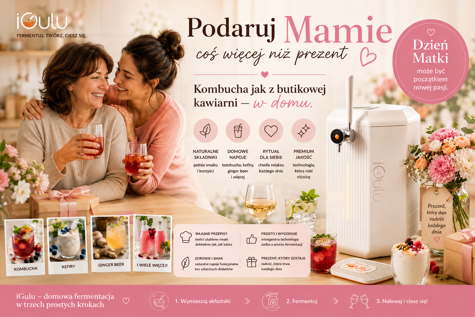 🌸 Podaruj Mamie coś więcej niż prezent 🌸 Kwiaty są piękne. Czekoladki są miłe. Ale może w tym roku warto podarować coś, co będzie dawało radość każdego dnia?