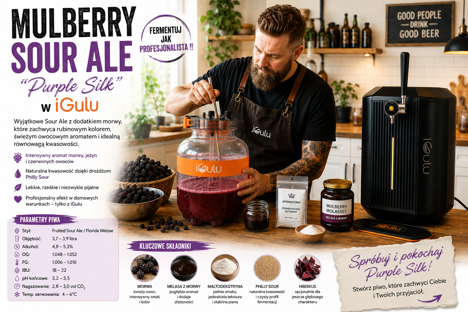 🍺 Mulberry Sour Ale "Purple Silk"