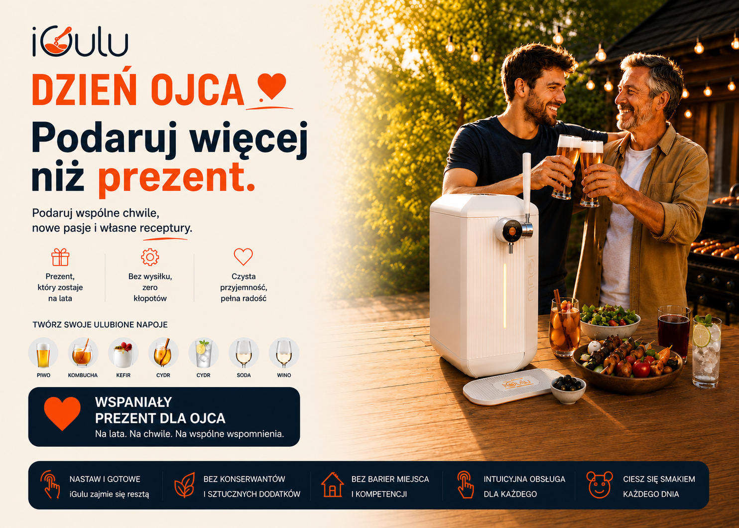 iGulu na Dzień Ojca — prezent, który zostaje na lata Są prezenty kupowane na szybko. Są prezenty, które po kilku dniach trafiają do szafy, garażu albo piwnicy. Są też prezenty-kłopoty — takie, które wymagają miejsca, czasu, dodatkowych akcesoriów i zaangażowania, na które później po prostu brakuje energii. Ale jest też iGulu.