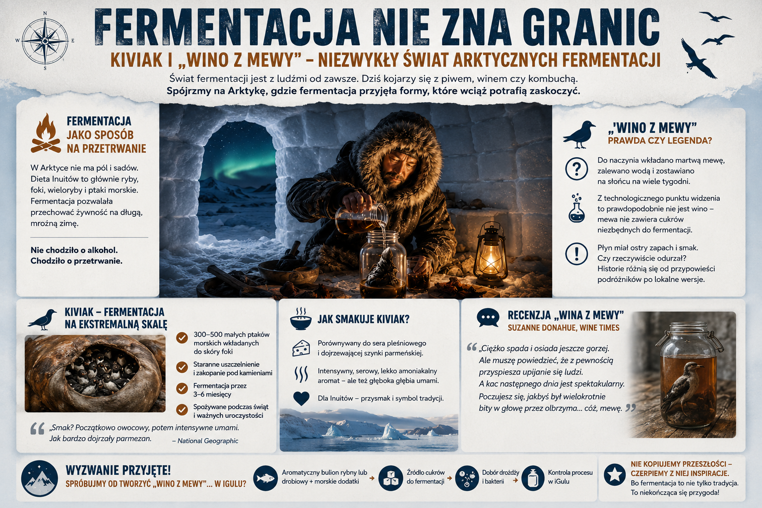 Fermentacja nie zna granic. Kiviak i „wino z mewy” – niezwykły świat arktycznych fermentacji